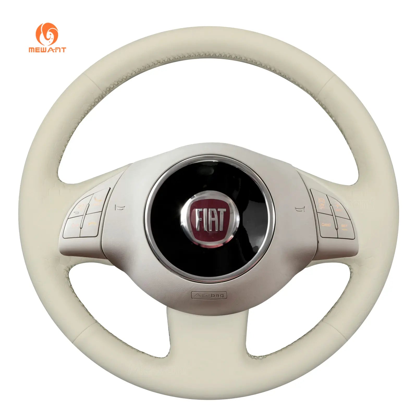 MEWANT Steering Wheel Cover for Fiat 500 500e 500C 2007-2018