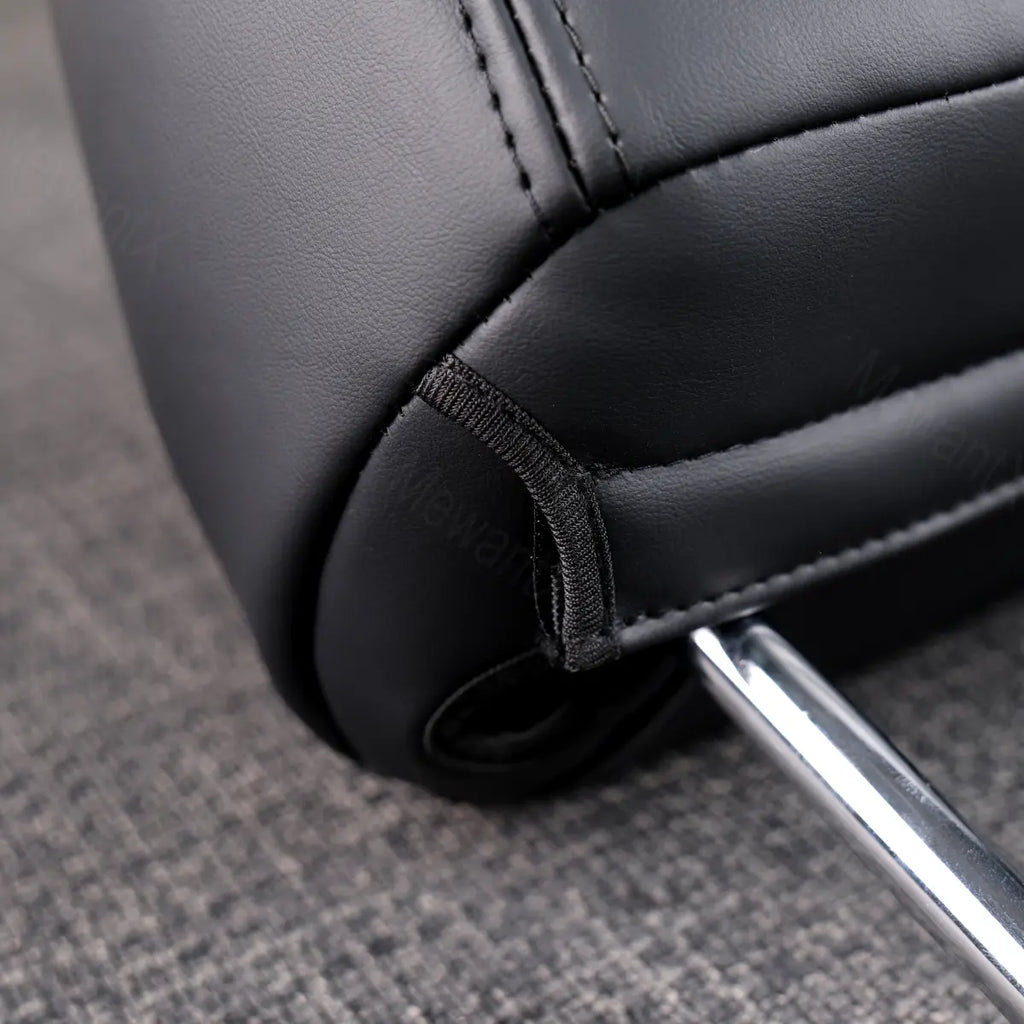 Transform your daily commute. Mewant premium leather car headrest covers with charming pet embroidery protect your seats and add a luxurious, personal touch, Fit for Toyota Camry Avalon Highlander 2018-2025