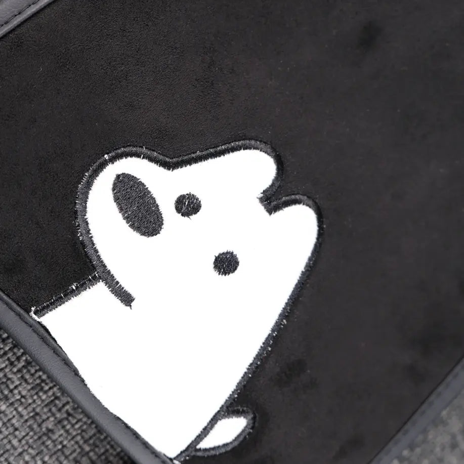 Mewant Universal Premium Suede Car Headrest Cover with Charming Pet Embroidery