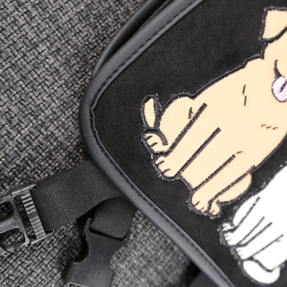 Mewant Universal Premium Suede Car Headrest Cover with Charming Pet Embroidery