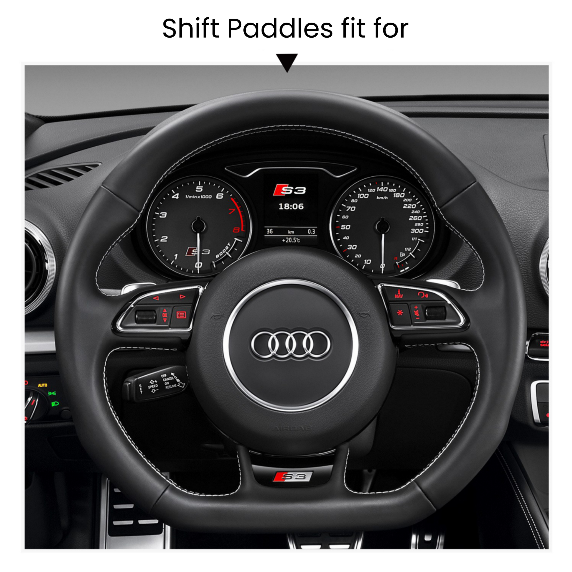 Mewant Paddle del cambio al volante in fibra di carbonio in lega di alluminio per Audi A5 /A7 /RS 5 /RS 7 /S3 /S4 /S5/S6 /S7/SQ5