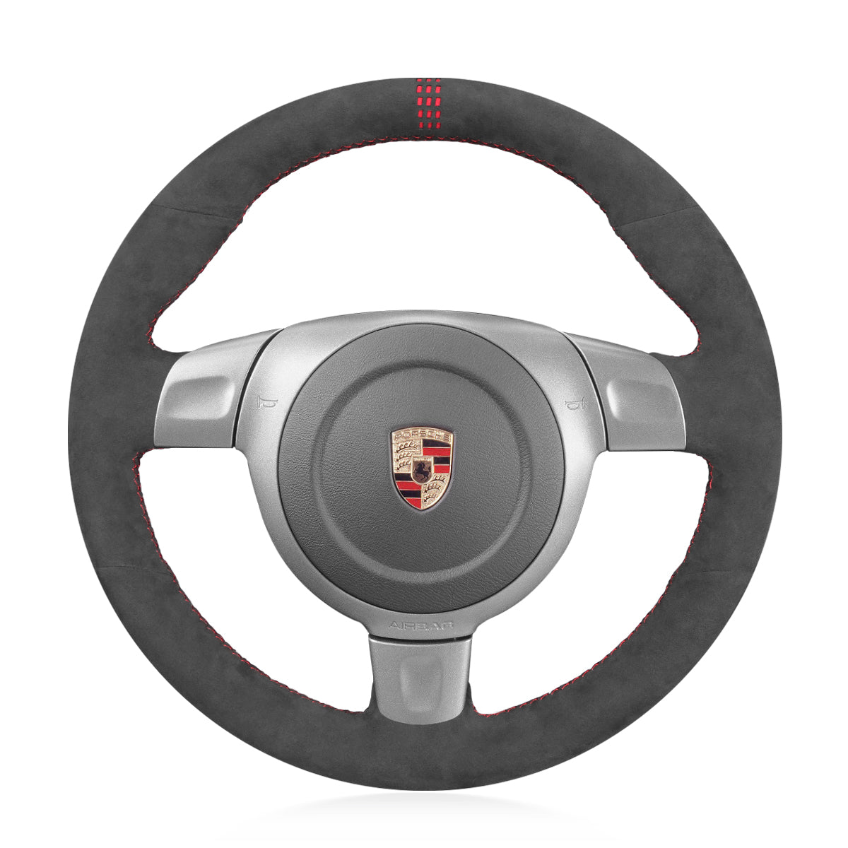 Car Steering Wheel Cover Wrap for Porsche 911 (997) 2005-2009 / Boxster (987) 2005-2009 / Cayman (987) 