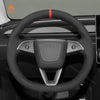 MEWAN Car Auto Parts Steering Wheel Cover Side Camera Protection Cover Door Handles Wrap for 2024 Tesla Model 3 Highland - Mewant Cover