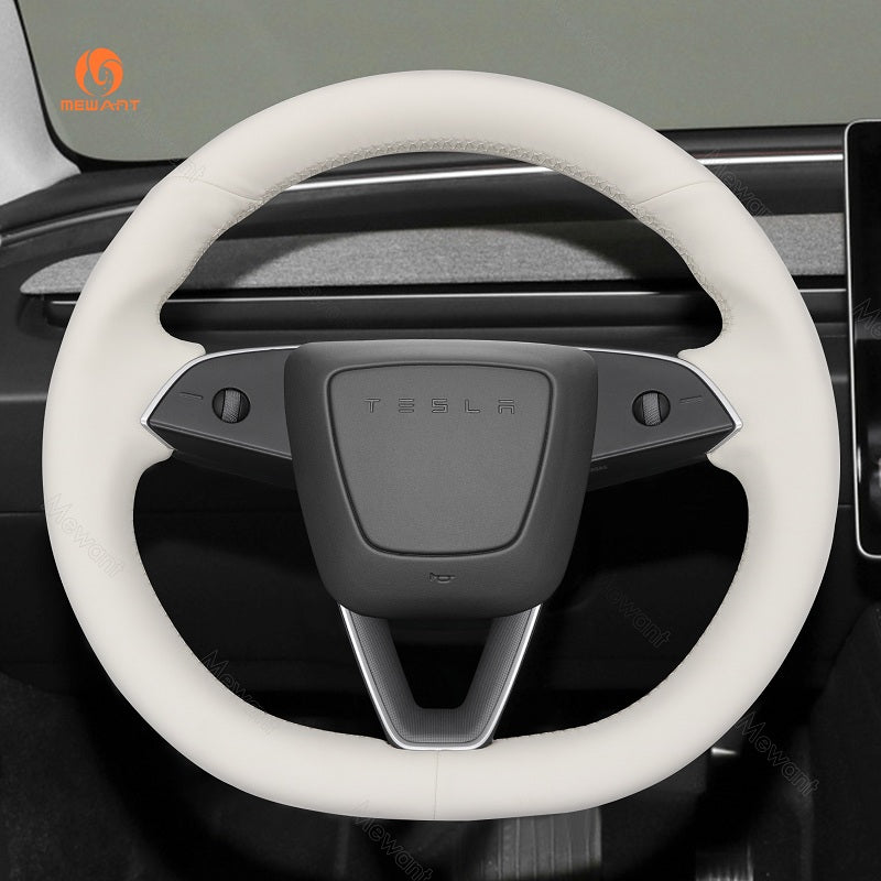 MEWAN Car Auto Parts Steering Wheel Cover Side Camera Protection Cover Door Handles Wrap for 2024 Tesla Model 3 Highland - Mewant Cover