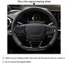 MEWANT Genuine Leather Car Steering Wheel Cove for Chevrolet Trax 2024 / Trailblazer 2024 - Alcantara, Leather, Carbon Fiber, Easy Install, Non - Slip, Best Steering Wheel Cover