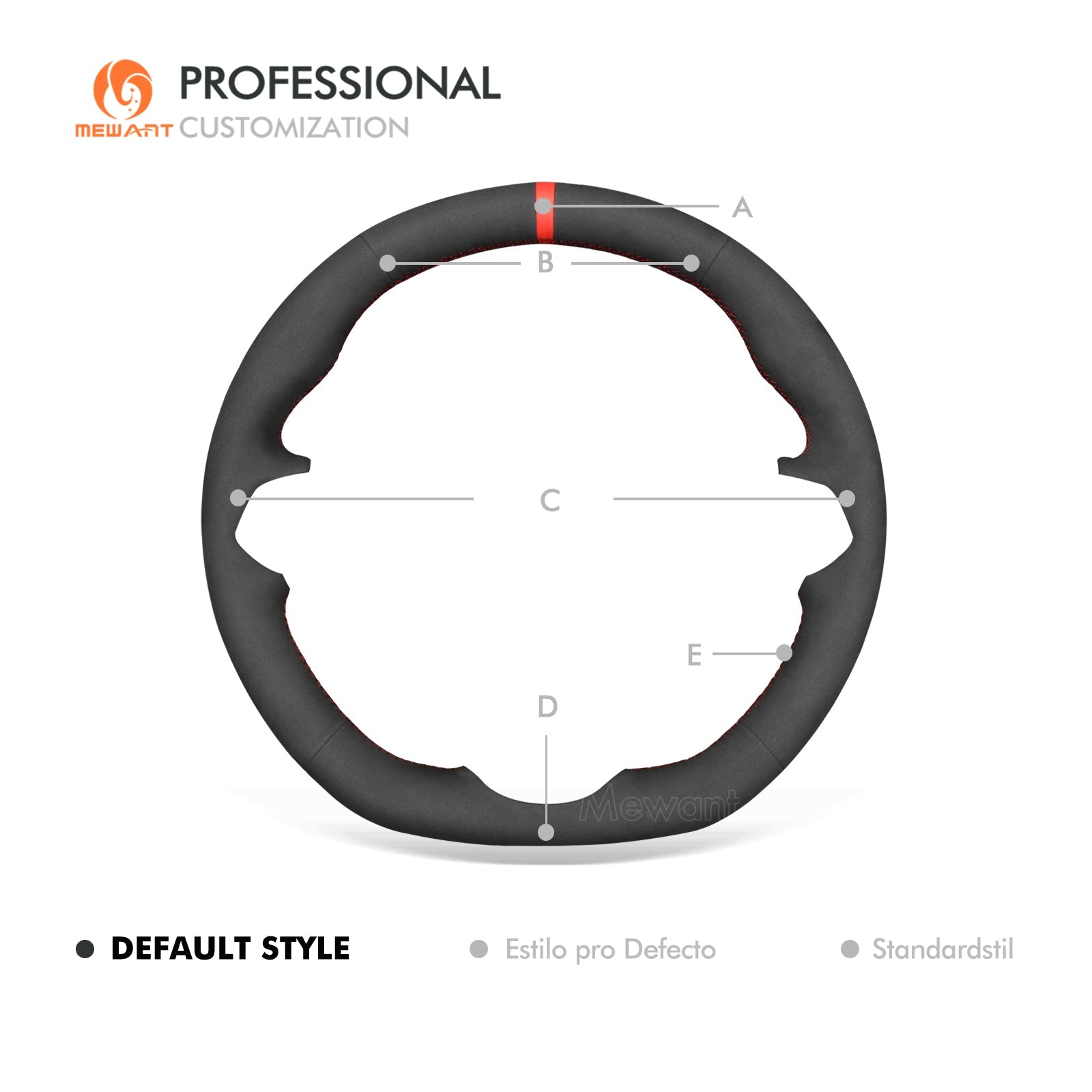 MEWANT Genuine Leather Car Steering Wheel Cove for Chevrolet Trax 2024 / Trailblazer 2024 - Alcantara, Leather, Carbon Fiber, Easy Install, Non - Slip, Best Steering Wheel Cover