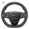 MEWANT Genuine Leather Car Steering Wheel Cove for Chevrolet Trax 2024 / Trailblazer 2024 - Alcantara, Leather, Carbon Fiber, Easy Install, Non - Slip, Best Steering Wheel Cover
