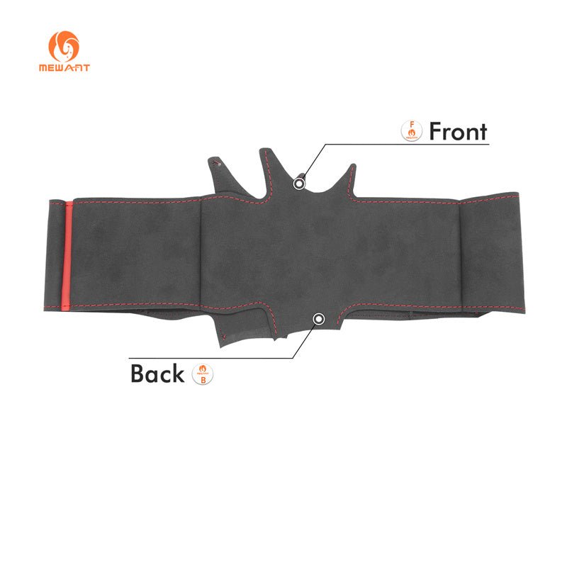 MEWANT Genuine Leather Car Steering Wheel Cove for Acura MDX TLX 2022 - 2023 - Alcantara, Leather, Carbon Fiber, Easy Install, Non - Slip, Best Steering Wheel Cover