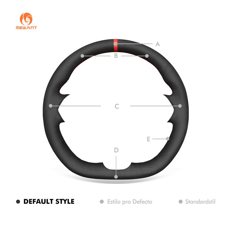 MEWANT Genuine Leather Car Steering Wheel Cove for Acura MDX TLX 2022 - 2023 - Alcantara, Leather, Carbon Fiber, Easy Install, Non - Slip, Best Steering Wheel Cover