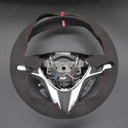 MEWANT Genuine Leather Car Steering Wheel Cove for Acura RDX 2007 - 2008 - Alcantara, Leather, Carbon Fiber, Easy Install, Non - Slip, Best Steering Wheel Cover