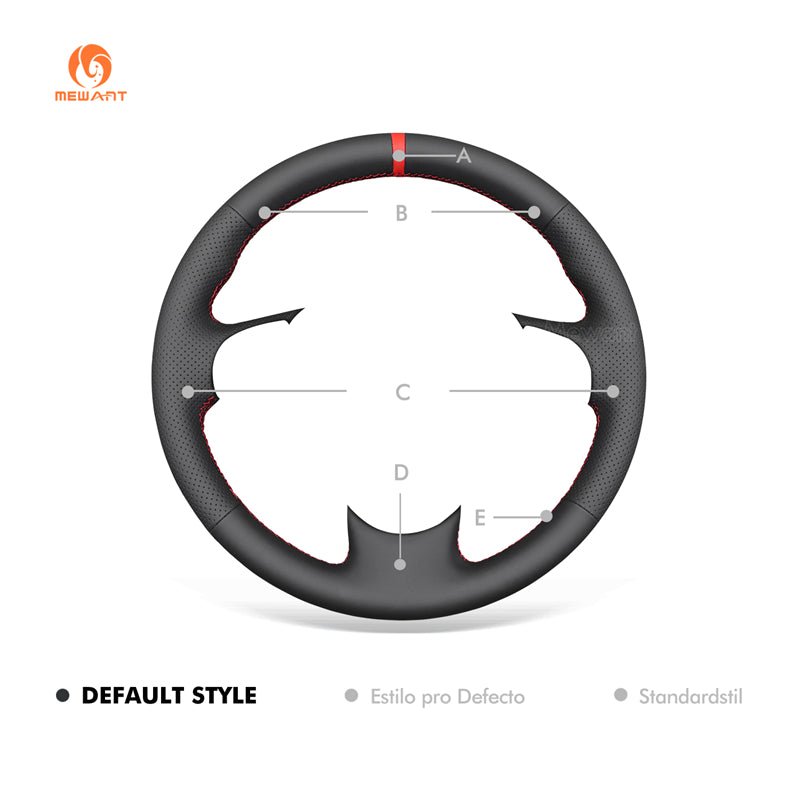 MEWANT Genuine Leather Car Steering Wheel Cove for Acura RDX / TL / ILX - Alcantara, Leather, Carbon Fiber, Easy Install, Non - Slip, Best Steering Wheel Cover