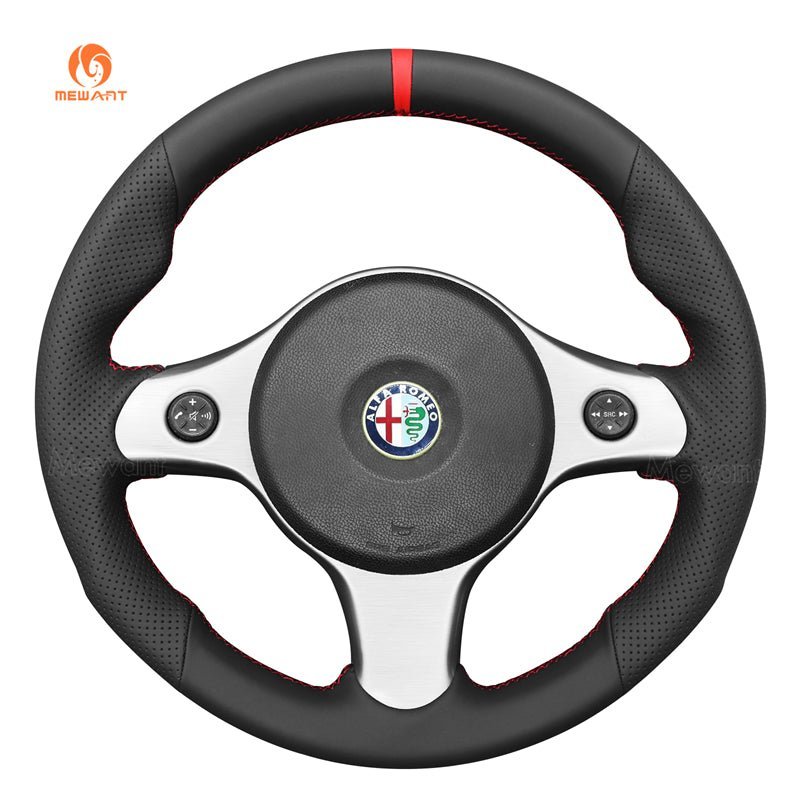 MEWAN Genuine Leather Car Steering Wheel Cove for Alfa Romeo 159 TI - Mewant Cover