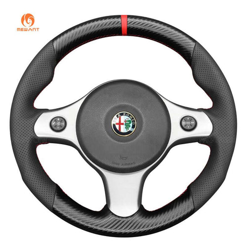 MEWAN Genuine Leather Car Steering Wheel Cove for Alfa Romeo 159 TI - Mewant Cover