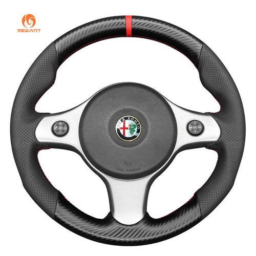 MEWAN Genuine Leather Car Steering Wheel Cove for Alfa Romeo 159 TI - Mewant Cover