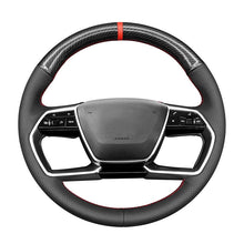 Bild in den Galerie-Viewer laden, MEWAN Genuine Leather Car Steering Wheel Cove for Audi A6 A7 A8 A8L S8 ETRON 2019 - 2023 - Mewant Cover
