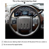 MEWANT Genuine Leather Car Steering Wheel Cove for Ford Ford F - 250 F - 350 2011 - 2016 Expedition 2007 - 2014 - Alcantara, Leather, Carbon Fiber, Easy Install, Non - Slip, Best Steering Wheel Cover