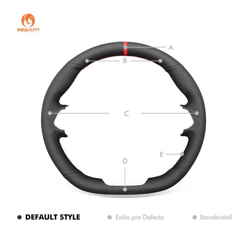 MEWANT Genuine Leather Car Steering Wheel Cove for Ford Territory 2023 - 2024 - Alcantara, Leather, Carbon Fiber, Easy Install, Non - Slip, Best Steering Wheel Cover