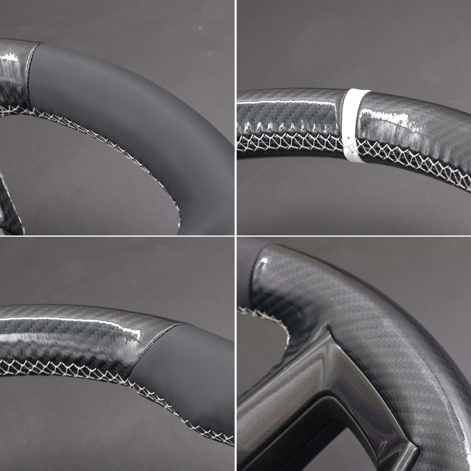 MEWANT Genuine Leather Car Steering Wheel Cove for Jeep Grand Cherokee V(WL) / Grand Cherokee L - Alcantara, Leather, Carbon Fiber, Easy Install, Non - Slip, Best Steering Wheel Cover