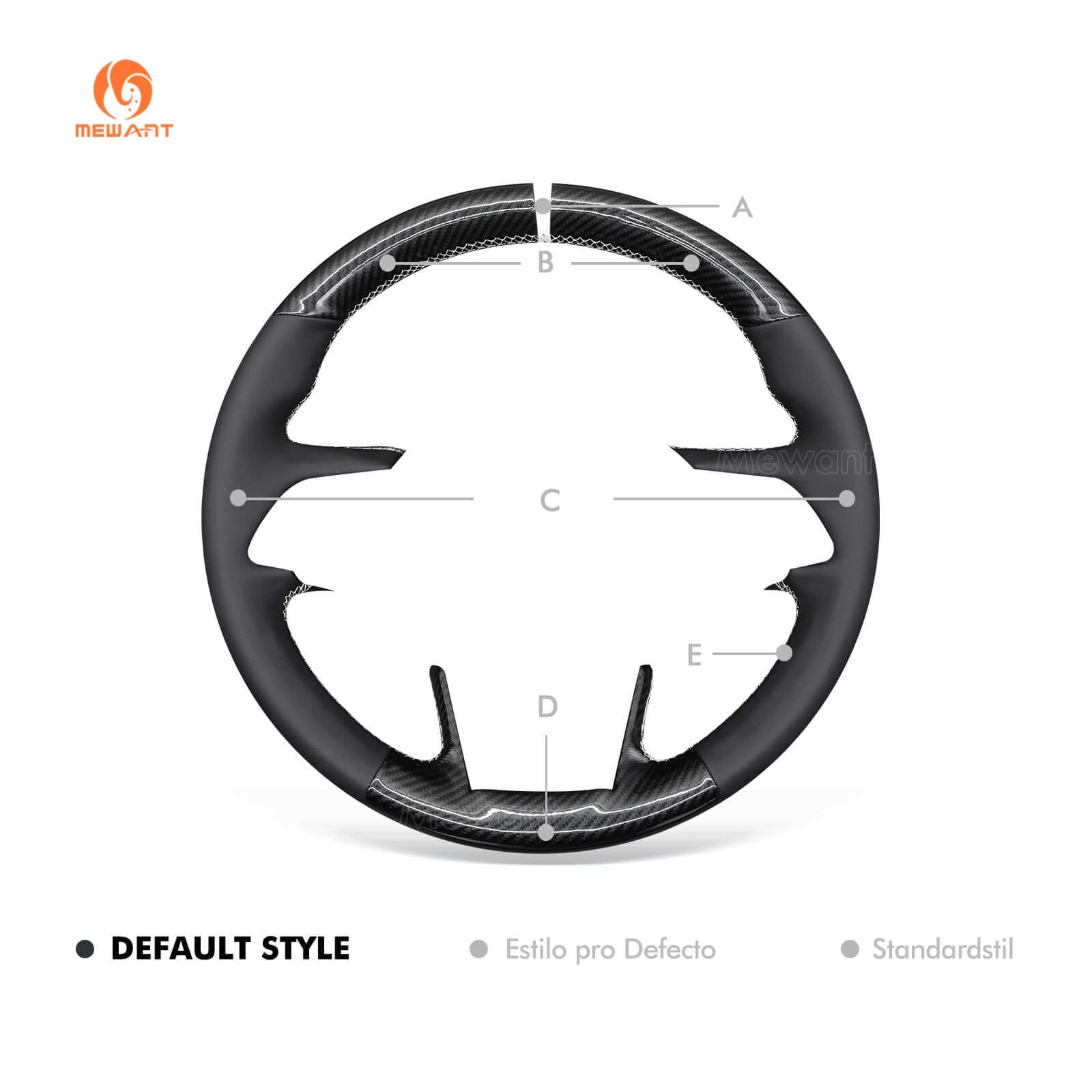 MEWANT Genuine Leather Car Steering Wheel Cove for Jeep Grand Cherokee V(WL) / Grand Cherokee L - Alcantara, Leather, Carbon Fiber, Easy Install, Non - Slip, Best Steering Wheel Cover