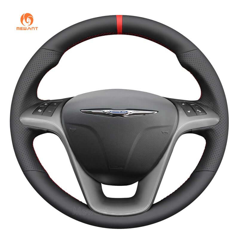 MEWANT Genuine Leather Car Steering Wheel Cove for Lancia Delta / Chrysler Delta - Alcantara, Leather, Carbon Fiber, Easy Install, Non - Slip, Best Steering Wheel Cover