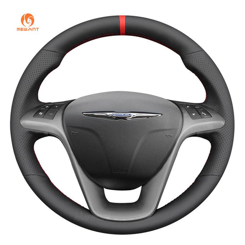 MEWAN Genuine Leather Car Steering Wheel Cove for Lancia Delta / Chrysler Delta - Mewant Cover