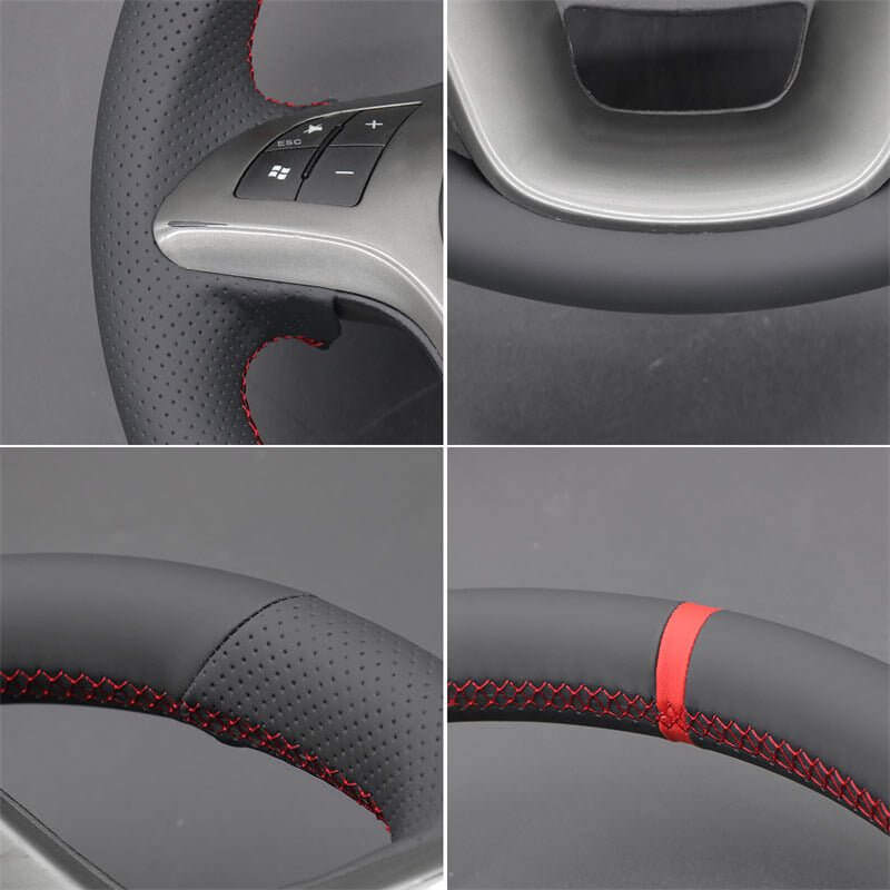 MEWANT Genuine Leather Car Steering Wheel Cove for Lancia Delta / Chrysler Delta - Alcantara, Leather, Carbon Fiber, Easy Install, Non - Slip, Best Steering Wheel Cover