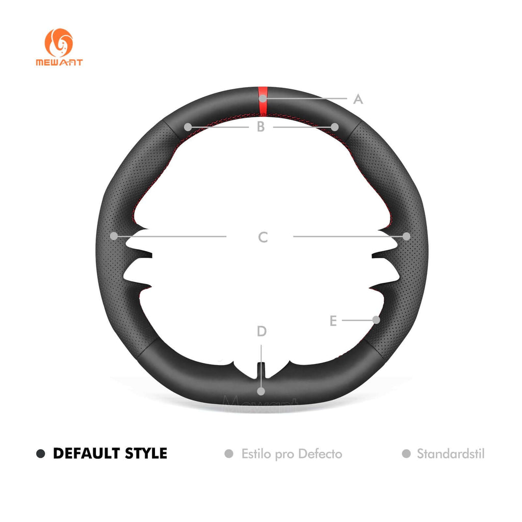 MEWANT Genuine Leather Car Steering Wheel Cove for Mercedes-Benz CLA35 AMG/ AMG GT 63