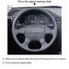 MEWANT Genuine Leather Car Steering Wheel Cove for Volkswagen Mk3 Golf 1996 - Alcantara, Leather, Carbon Fiber, Easy Install, Non - Slip, Best Steering Wheel Cover