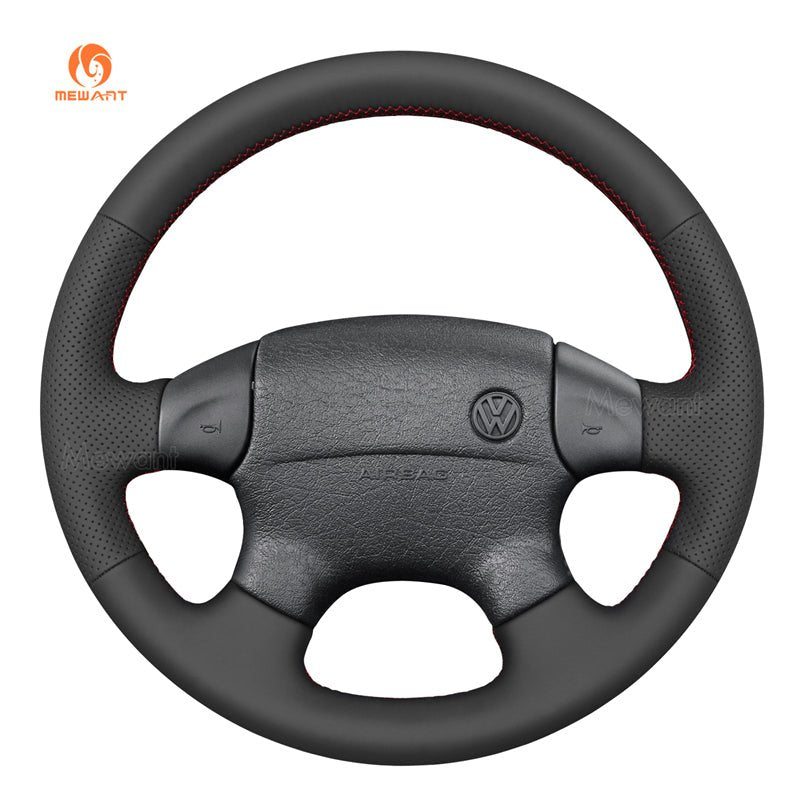 MEWAN Genuine Leather Car Steering Wheel Cove for Mk3 Golf 1996 - Mewant Cover