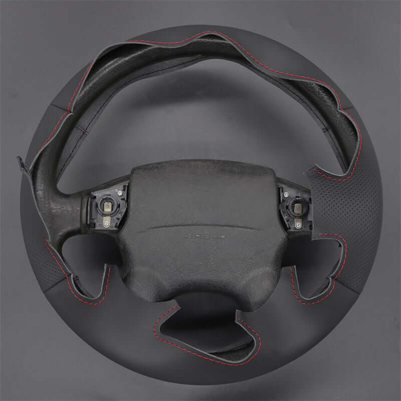 MEWANT Genuine Leather Car Steering Wheel Cove for Volkswagen Mk3 Golf 1996 - Alcantara, Leather, Carbon Fiber, Easy Install, Non - Slip, Best Steering Wheel Cover