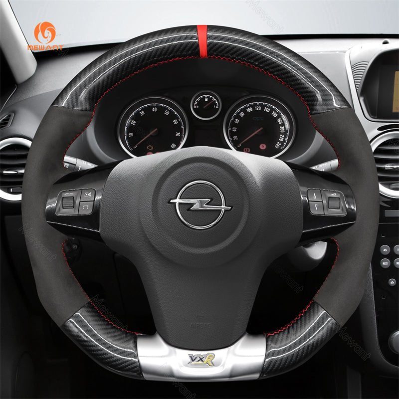 MEWAN Genuine Leather Car Steering Wheel Cove for Opel Corsa OPC - Mewant Cover