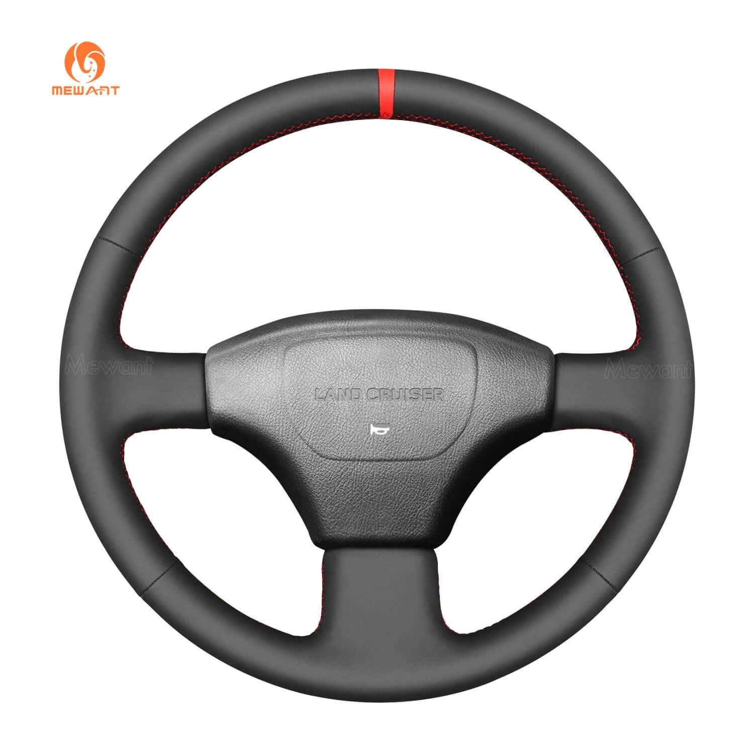 MEWANT Genuine Leather Car Steering Wheel Cove for Toyota LandCruiser 80 Series - Alcantara, Leather, Carbon Fiber, Easy Install, Non - Slip, Best Steering Wheel Cover