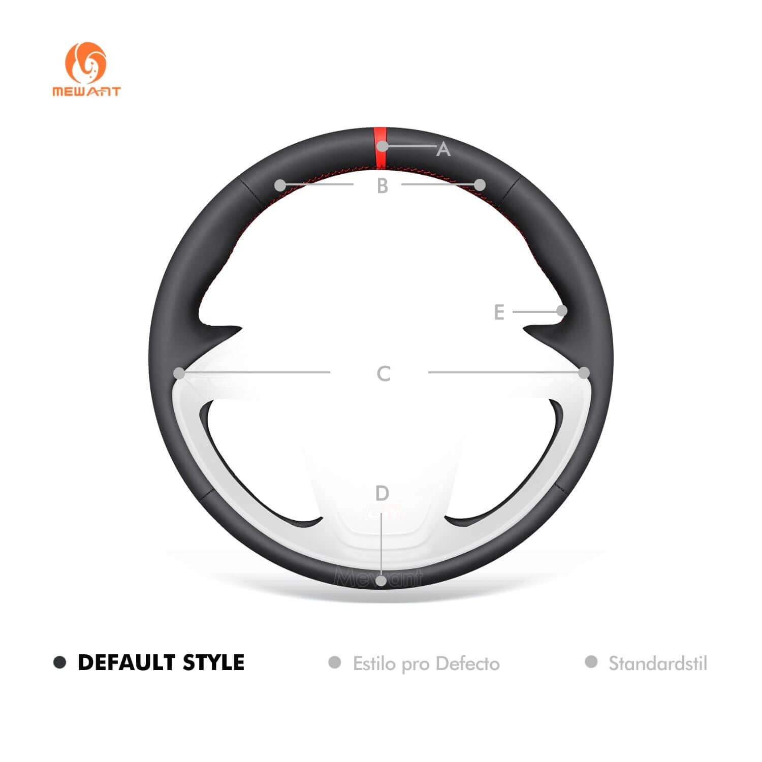 MEWANT Genuine Leather Car Steering Wheel Cove for Toyota Yaris Cross GR - Alcantara, Leather, Carbon Fiber, Easy Install, Non - Slip, Best Steering Wheel Cover