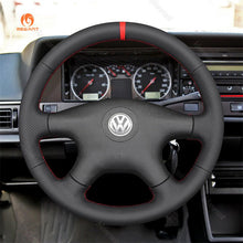 Load image into Gallery viewer, MEWAN Genuine Leather Car Steering Wheel Cove for VW Santana 2000 - 2012 - Mewant Cover
