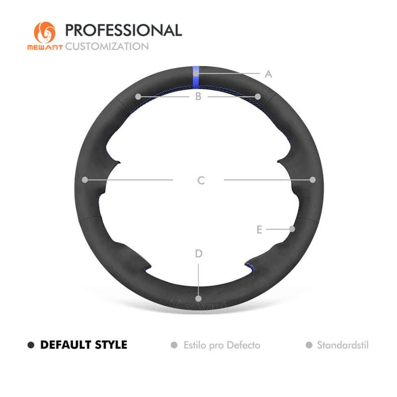 MEWANT nLeather Car Steering Wheel Cove for Ford Falcon/ Falcon Ute/ Territory (Rubber steering wheel) - Alcantara, Leather, Carbon Fiber, Easy Install, Non - Slip, Best Steering Wheel Cover