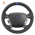 MEWANT nLeather Car Steering Wheel Cove for Ford Falcon/ Falcon Ute/ Territory (Rubber steering wheel) - Alcantara, Leather, Carbon Fiber, Easy Install, Non - Slip, Best Steering Wheel Cover