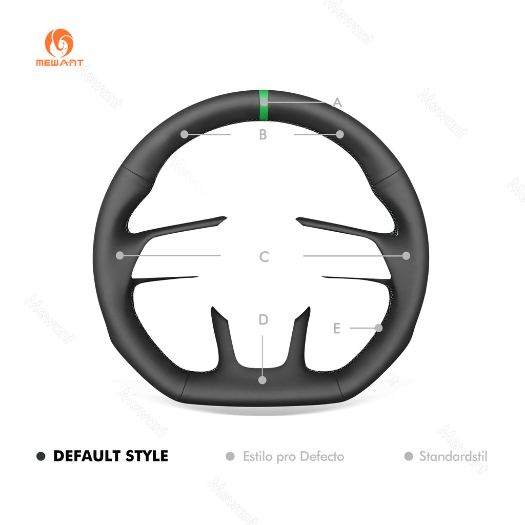 MEWANT pu leather steering wheel cover shown on an Audi wheel shell
