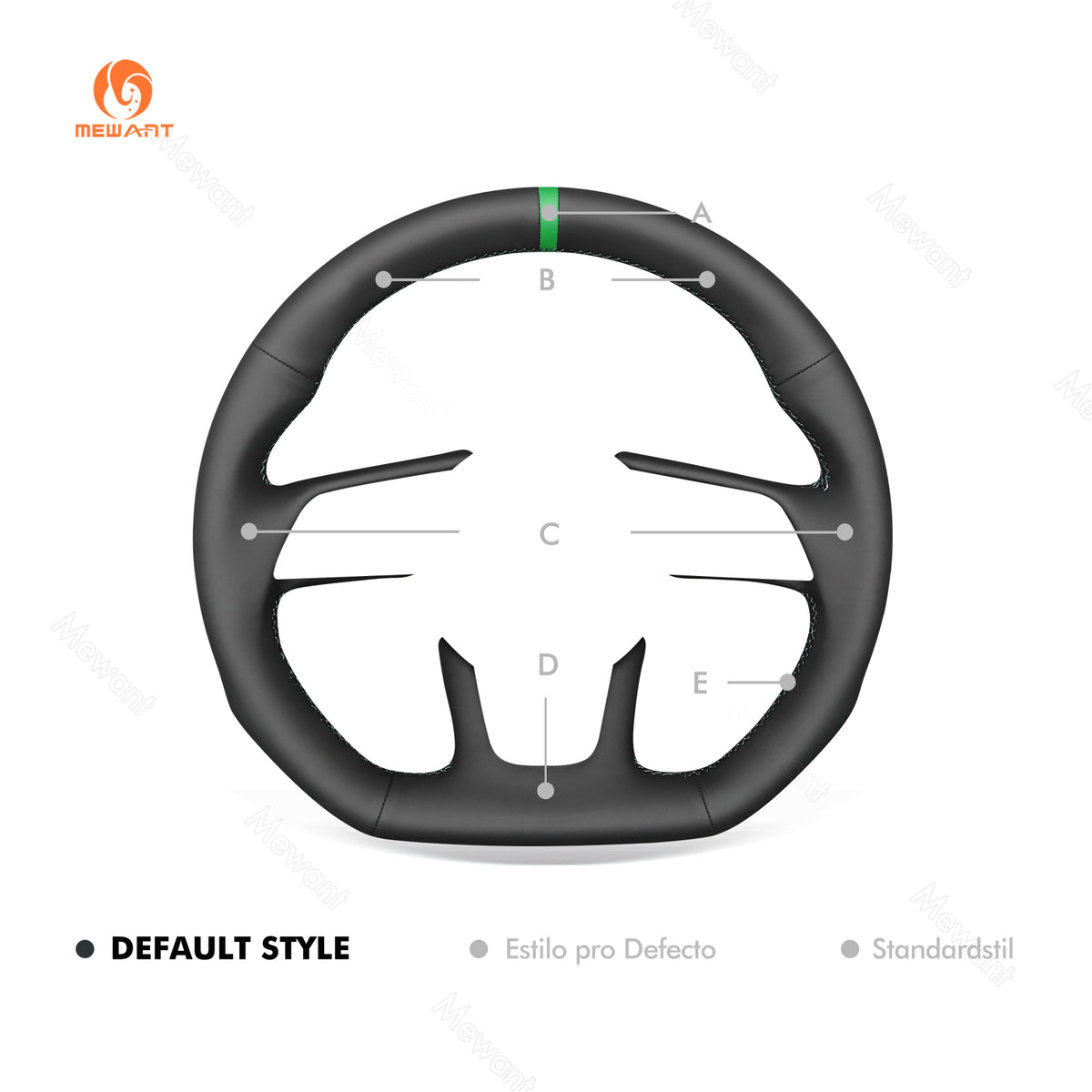 MEWANT pu leather steering wheel cover shown on an Audi wheel shell