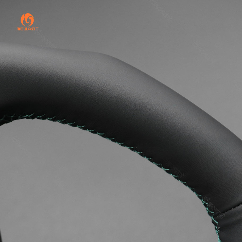 MEWANT Audi pu leather steering wheel cover, close-up of the rim seam
