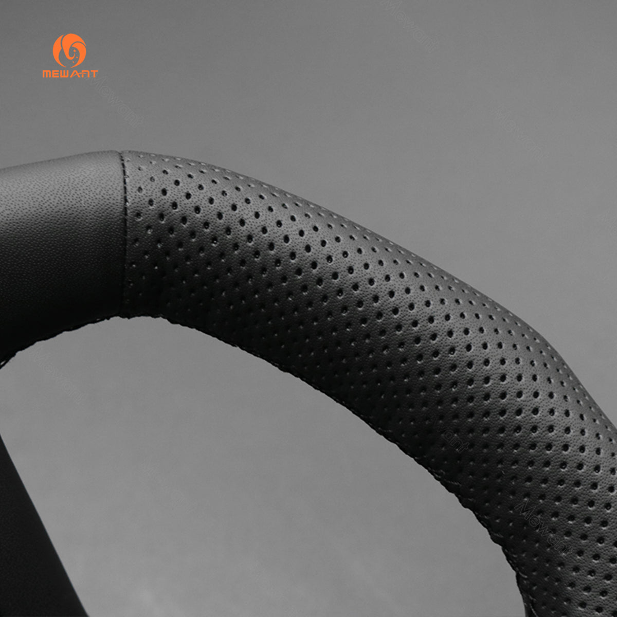 MEWANT Audi steering wheel cover 18184011P1101-7F, smooth and perforated surface detail