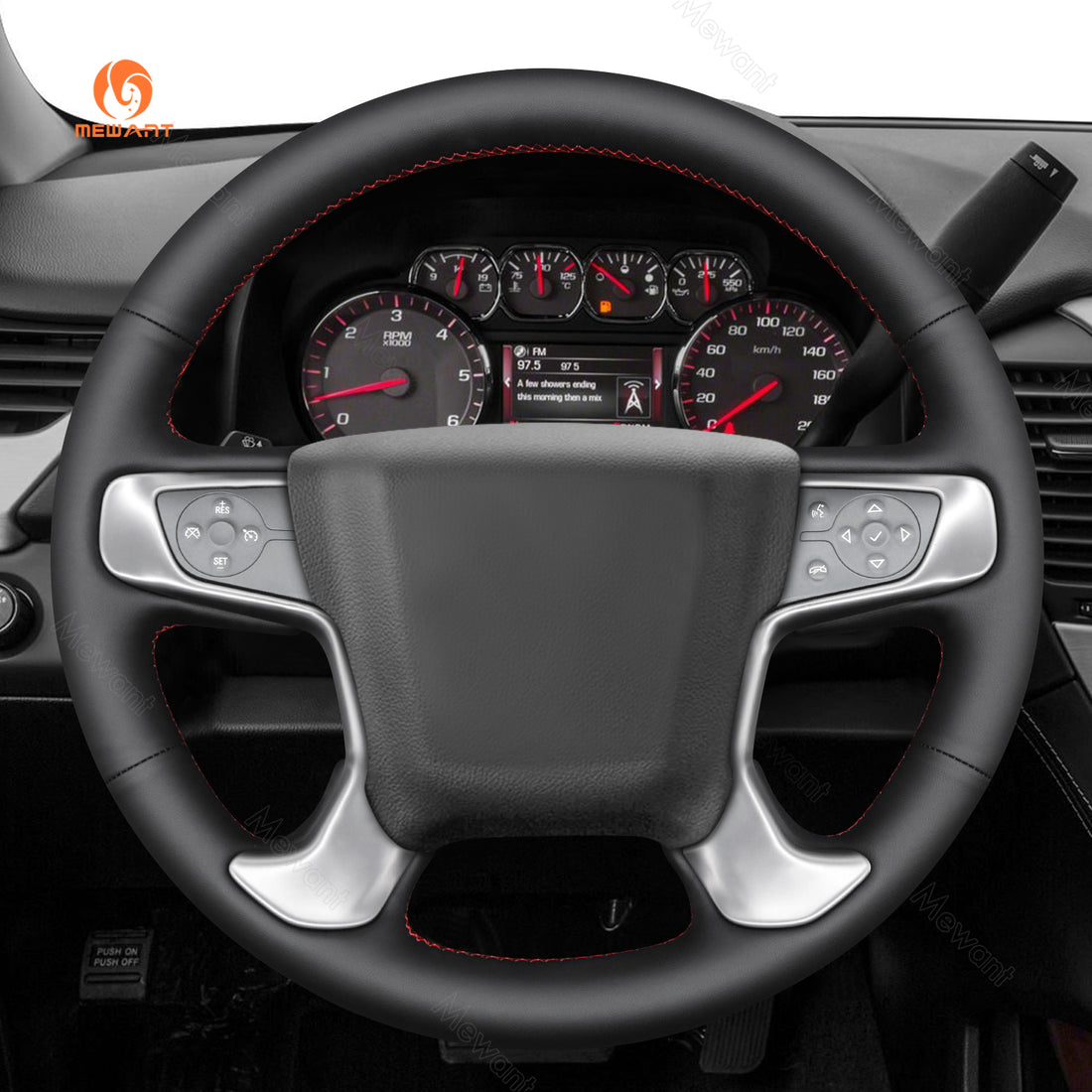 MEWANT GMC Sierra 1500 2014-2018 Steering Wheel Covers - Fixed Styles