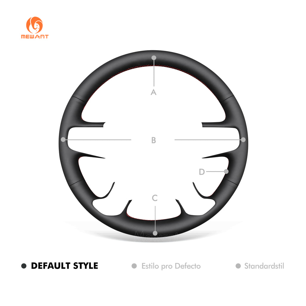 Fixed-style MEWANT black steering wheel cover diagram for compatible GMC Sierra and Yukon models