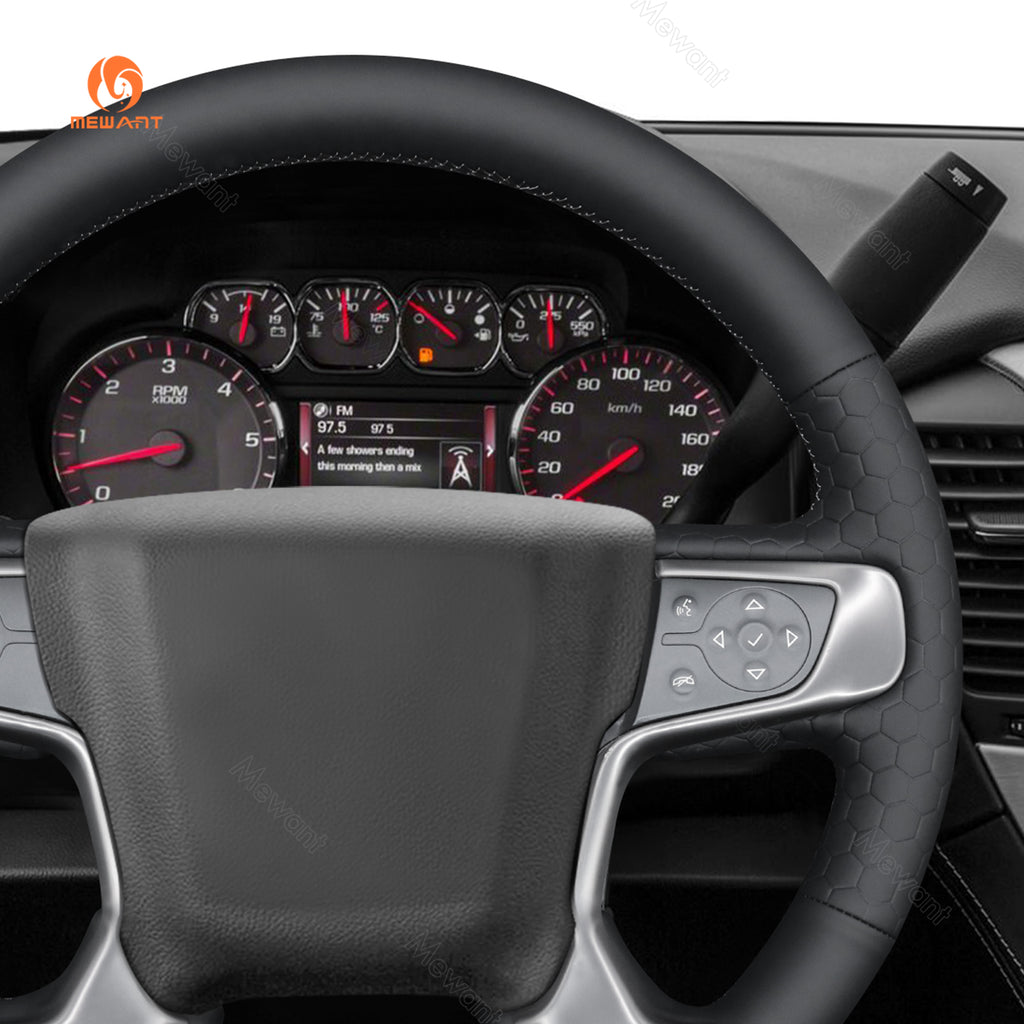 Right side of MEWANT black GMC steering wheel cover