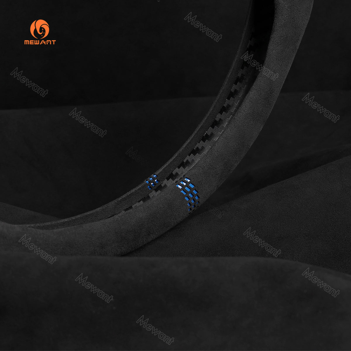 MEWANT 5D Universal Alcantara U - Shape Steering Wheel Cover Wrap for All BMW Audi Dodge Mercedes - Benz Subaru Hyundai Kia Ford Lexus Mazda Honda - Alcantara, Leather, Carbon Fiber, Easy Install, Non - Slip, Best Steering Wheel Cover