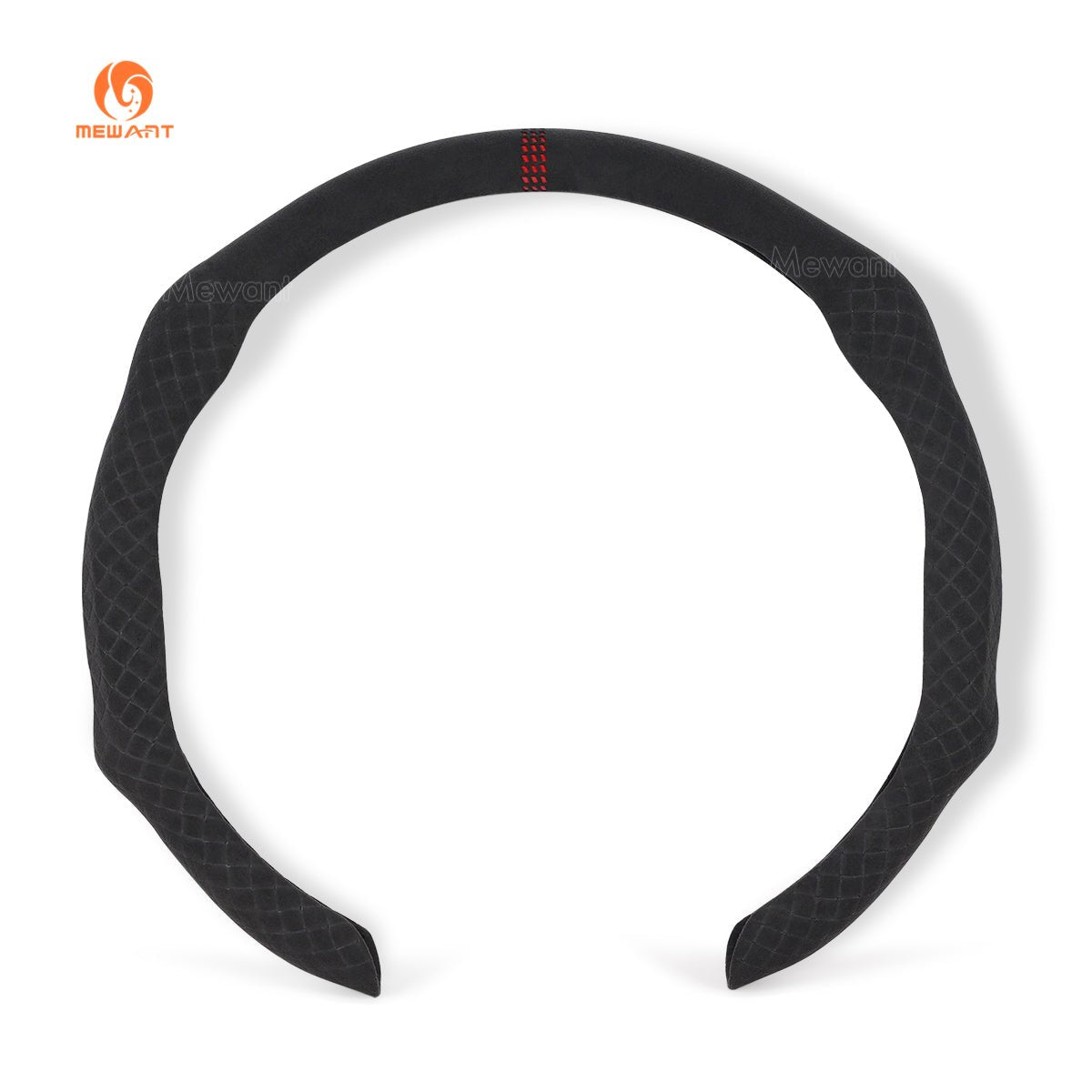 MEWANT 5D Universal Alcantara U - Shape Steering Wheel Cover Wrap for All BMW Audi Dodge Mercedes - Benz Subaru Hyundai Kia Ford Lexus Mazda Honda - Alcantara, Leather, Carbon Fiber, Easy Install, Non - Slip, Best Steering Wheel Cover