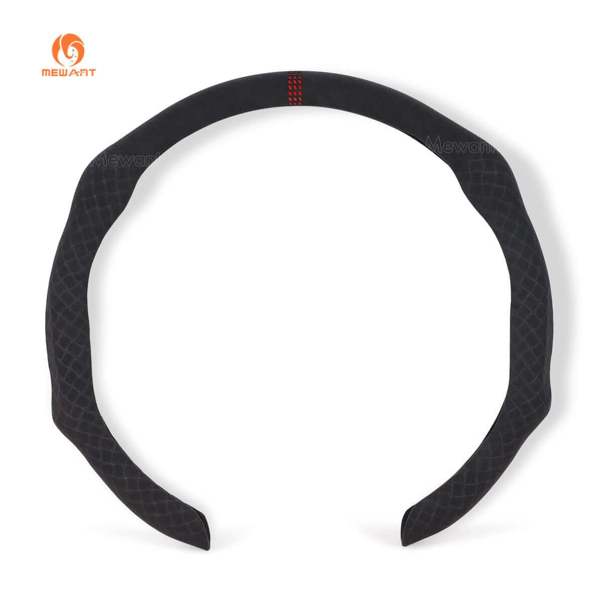 MEWANT 5D Universal Alcantara U - Shape Steering Wheel Cover Wrap for All BMW Audi Dodge Mercedes - Benz Subaru Hyundai Kia Ford Lexus Mazda Honda - Alcantara, Leather, Carbon Fiber, Easy Install, Non - Slip, Best Steering Wheel Cover