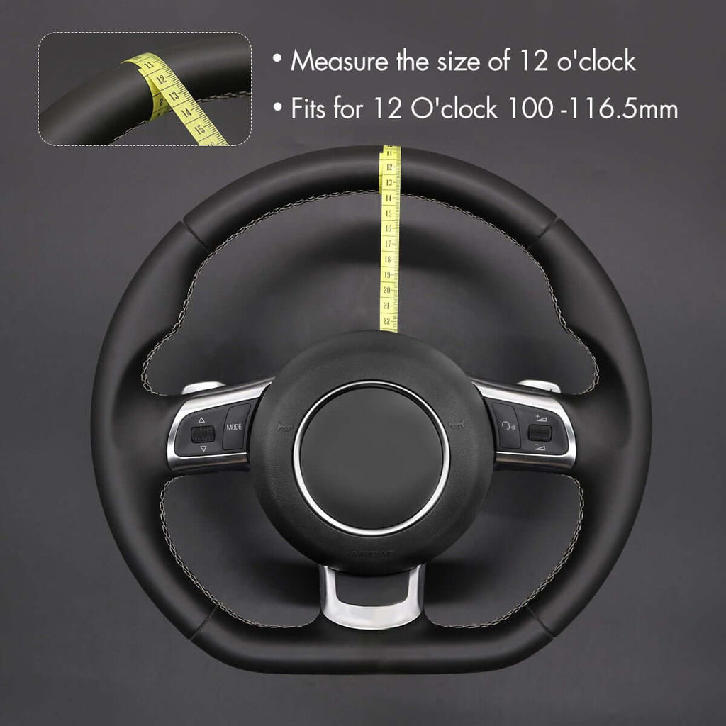 MEWANT 5D Universal Alcantara U - Shape Steering Wheel Cover Wrap for All BMW Audi Dodge Mercedes - Benz Subaru Hyundai Kia Ford Lexus Mazda Honda - Alcantara, Leather, Carbon Fiber, Easy Install, Non - Slip, Best Steering Wheel Cover