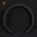 MEWANT 5D Universal Alcantara U - Shape Steering Wheel Cover Wrap for Most BMW Audi Dodge Mercedes - Benz Subaru Hyundai Kia Ford Nissan Toyota - Alcantara, Leather, Carbon Fiber, Easy Install, Non - Slip, Best Steering Wheel Cover