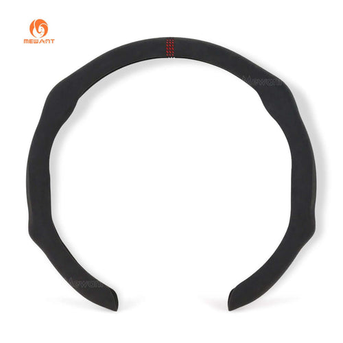 MEWANT 5D Universal Alcantara U - Shape Steering Wheel Cover Wrap for Most BMW Audi Dodge Mercedes - Benz Subaru Hyundai Kia Opel Toyota Honda - Alcantara, Leather, Carbon Fiber, Easy Install, Non - Slip, Best Steering Wheel Cover