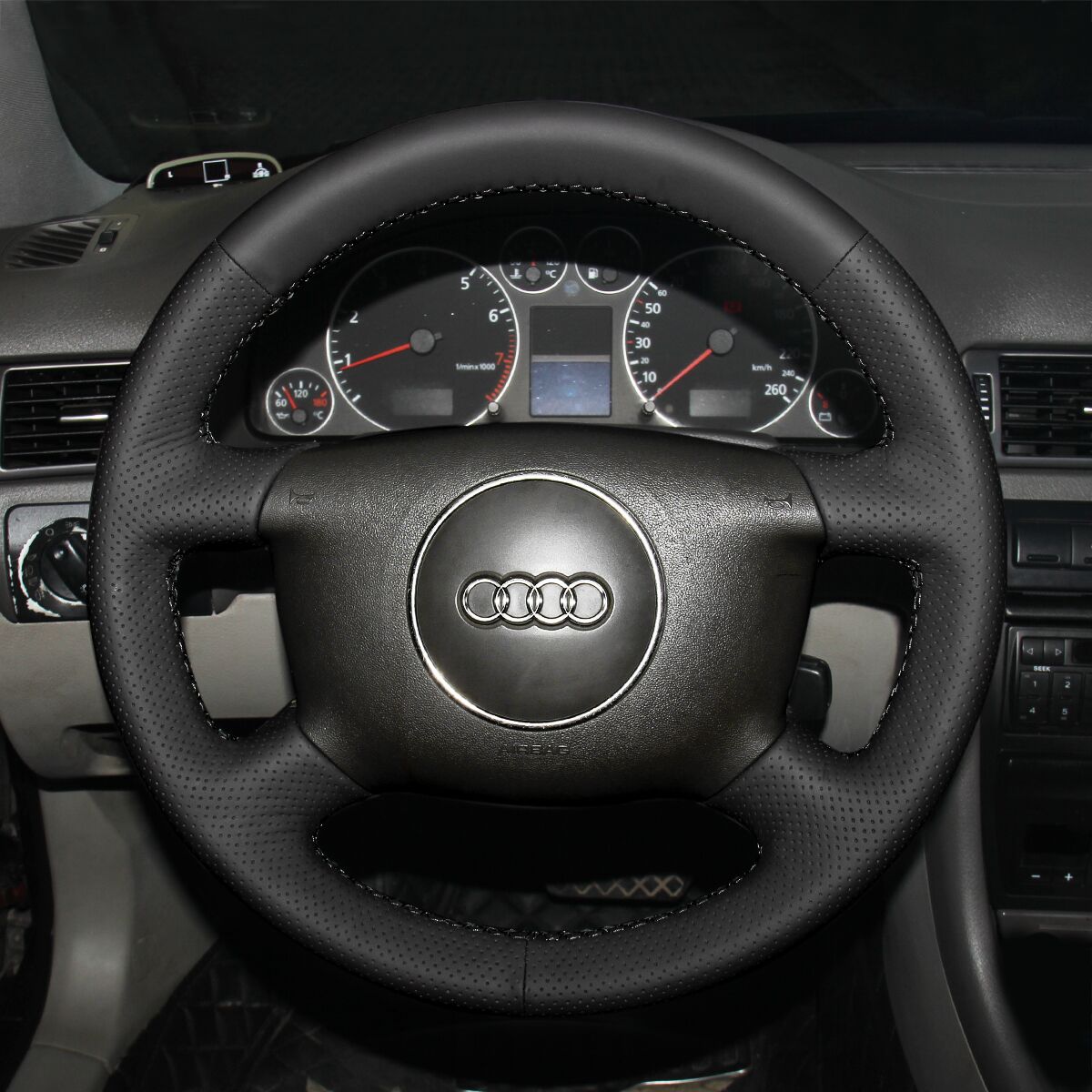 MEWANT Alcantara Car Steering Wheel Cover for Audi A4 1998 A6 /A8 A8 L /Allroad - Mewant Cover